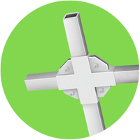 Теплица Арочная 20х20 - ширина 2.5 м - Надежные крепления краб-система на 4 болта