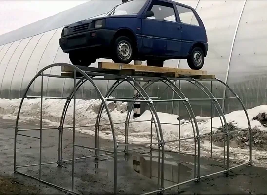 Теплица Каплевидная 40х20 - ширина 3 м - выдержит любые нагрузки