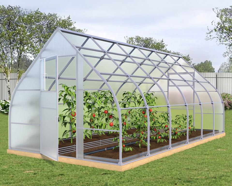 Теплица Каплевидная 40х20 - ширина 3.5 м в Новосибирске