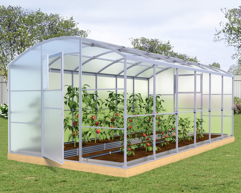 Теплица Прямостенная 40х20 - ширина 3.5 м в Новосибирске