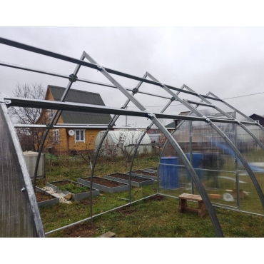 Теплица Каплевидная 40х20 - ширина 3 м в Новосибирске