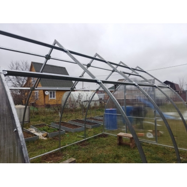 Теплица Каплевидная 40х20 - ширина 3.5 м в Новосибирске